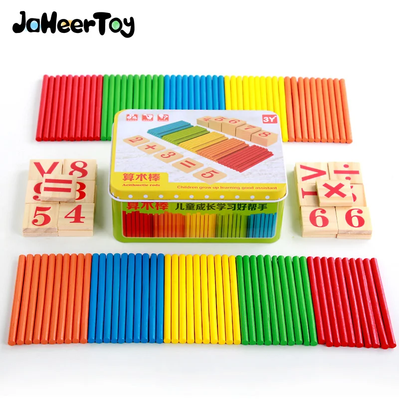 JaheerToy арифметические игрушки для детей деревянные железная коробка посылка