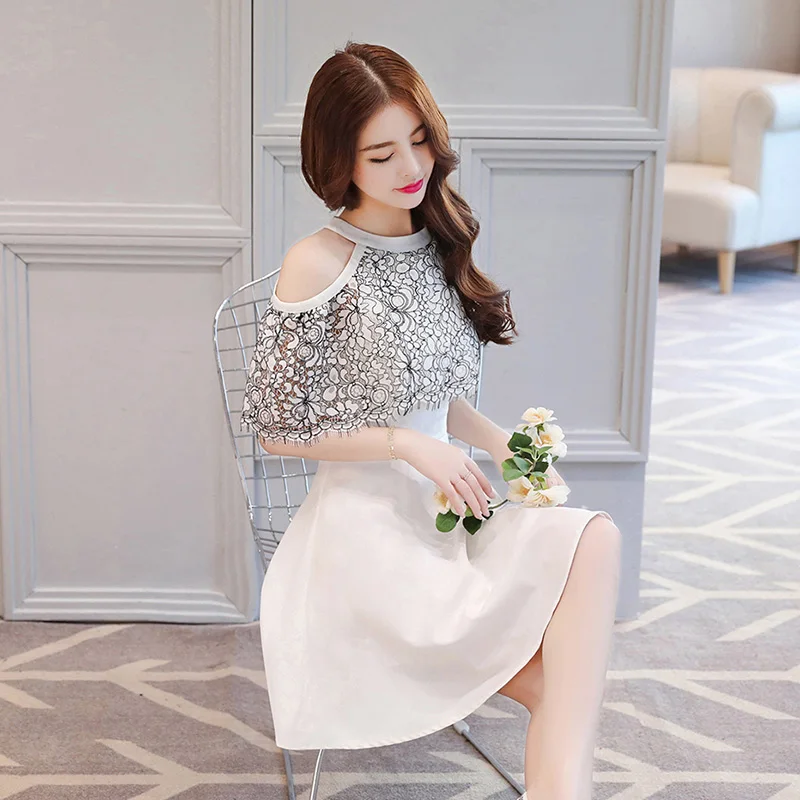 Лоскутное кружевное подростковое платье для женщин 2018 новые летние платья с