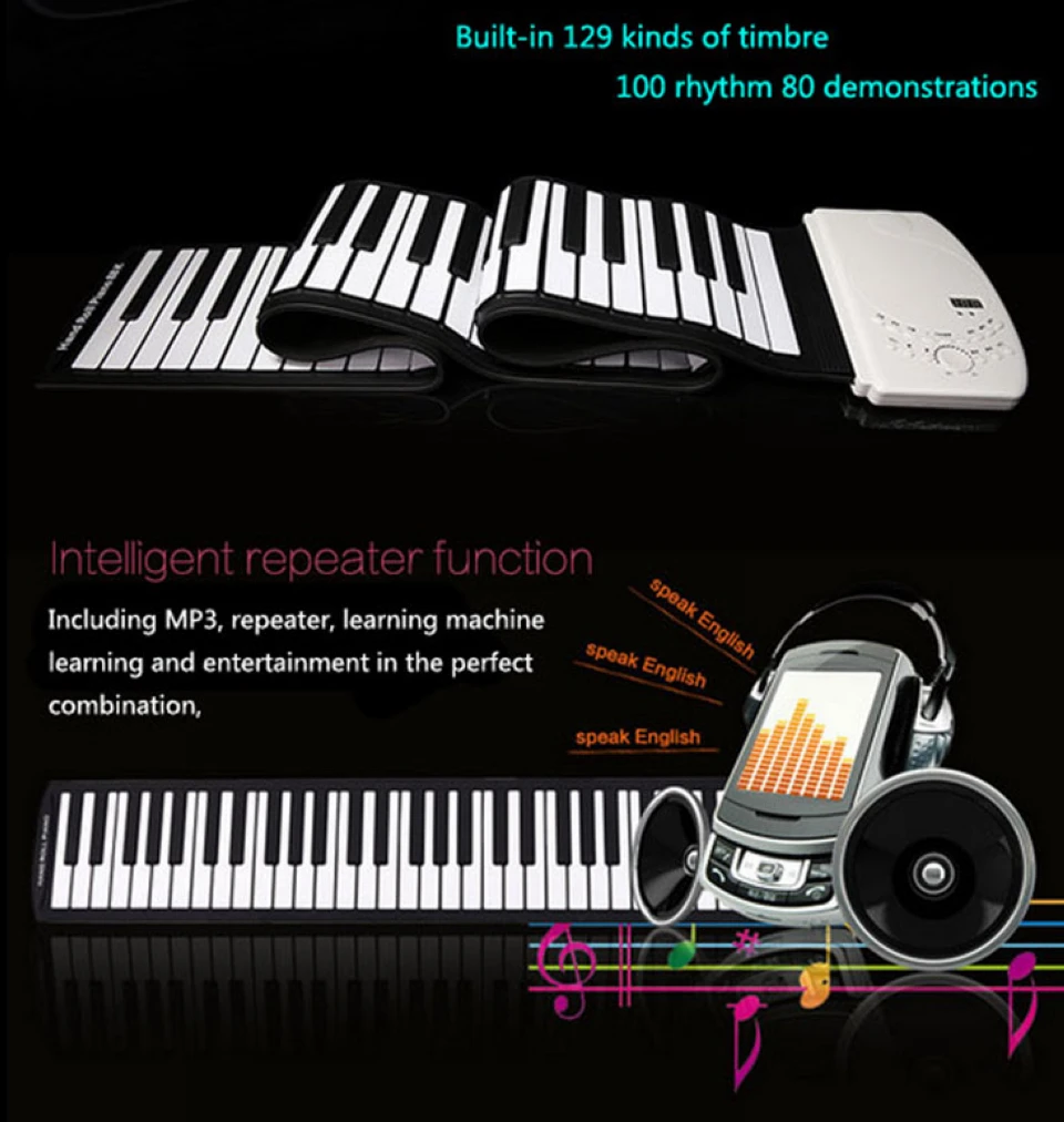 Высококачественная Профессиональная мягкая силиконовая midi электронная