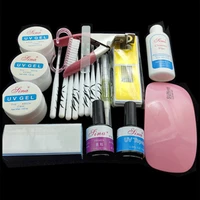 nail gel polish manicure set 6w dryer uv gel starter kit nail art manicure tools nail sets kits diy nail art brush with topcoat