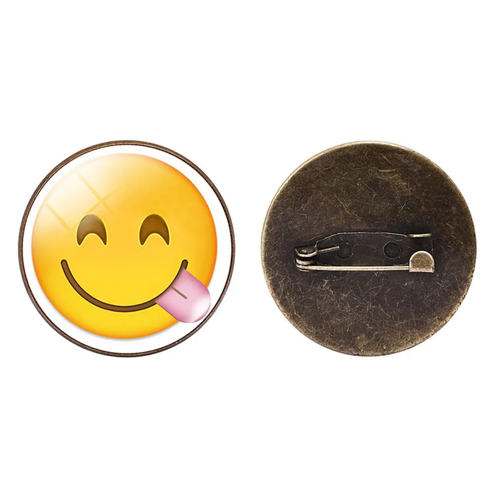Смайлики новые 2017 Винтаж модные Броши Шпильки для Для женщин мужчин подарки