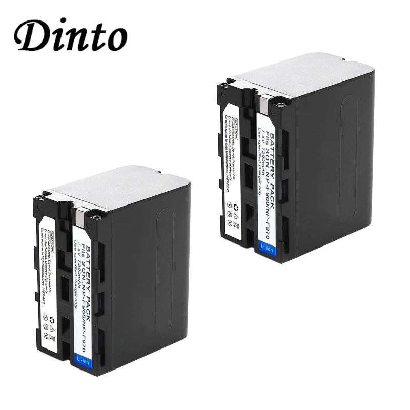 Dinto 2 шт. 7200 мАч 7 4 V NP F950 960 970 замена цифровой Камера Батарея для SONY F550 F570 F330 MC1500C