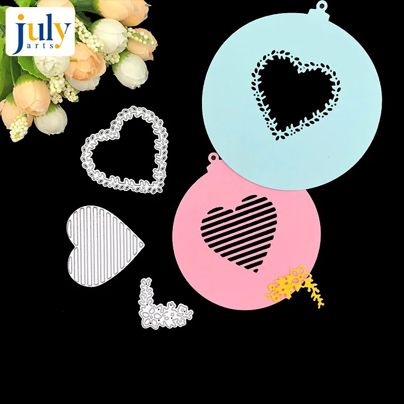 Julyarts сердце Форма колокол металлический Трафаретный вырубной Штамп для DIY
