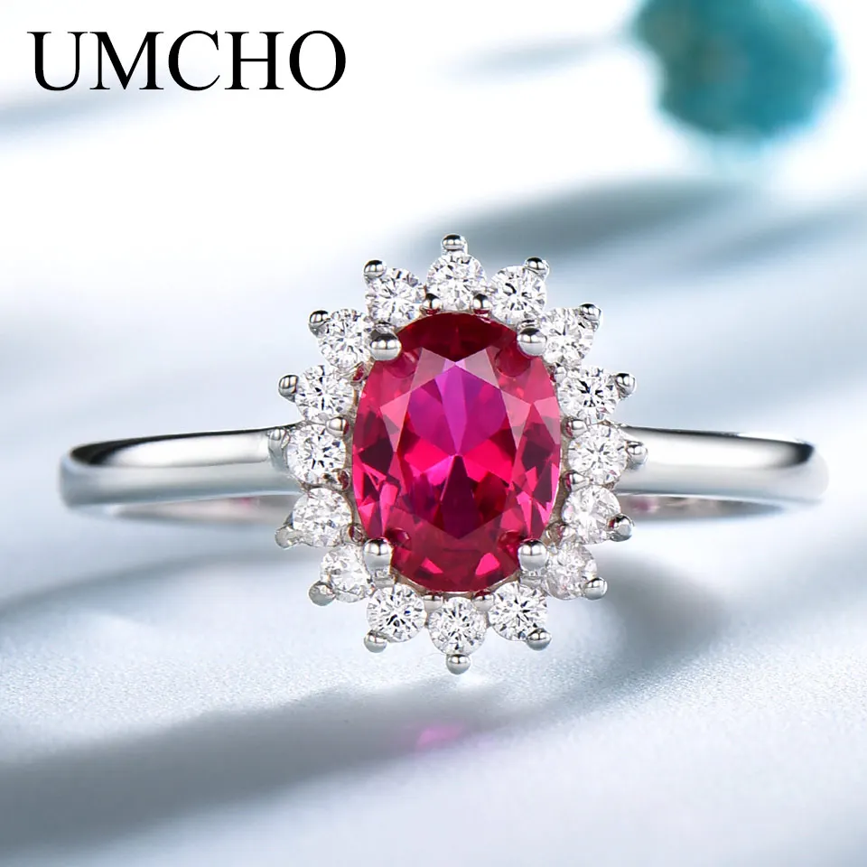 Женское кольцо из серебра 925 пробы с красным Рубином|gifts for women|gift giftsgifts wedding |