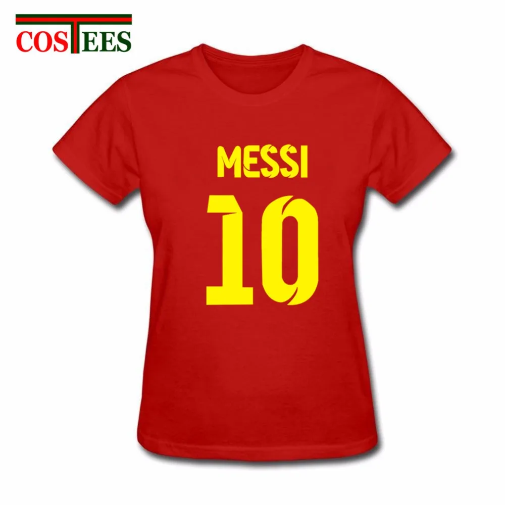 Lionel Messi рубашка camiseta Барселона camisa футболка женская с коротким рукавом футболки
