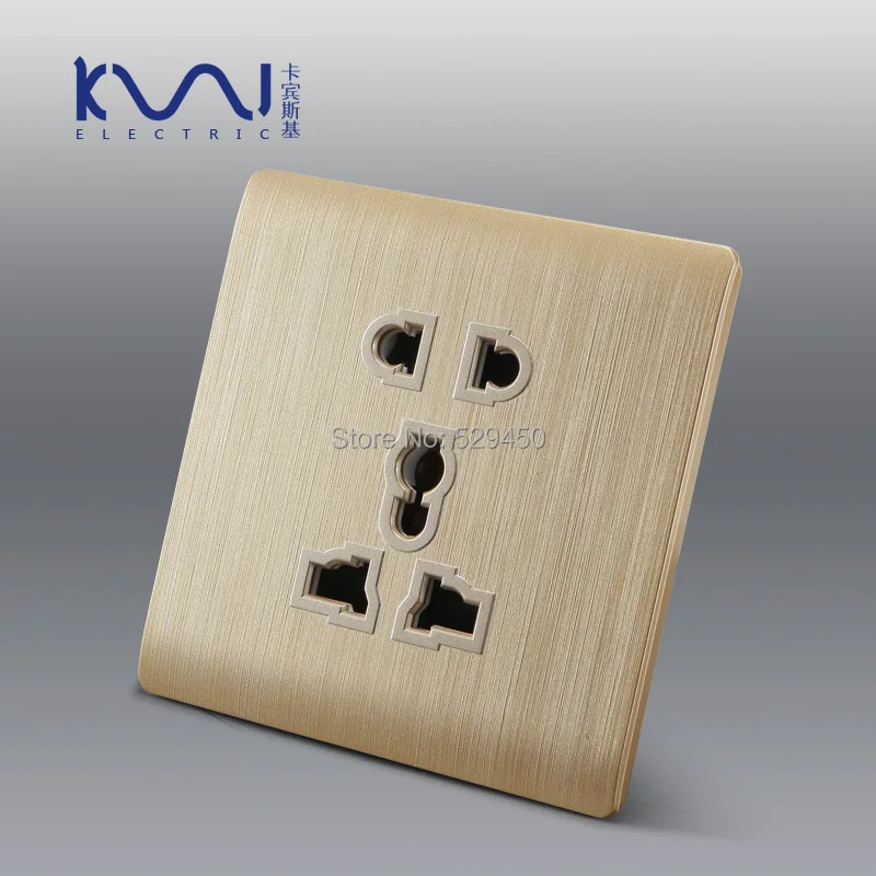 Настенная розетка Kempinski многофункциональная электрическая с 5 отверстиями цвет