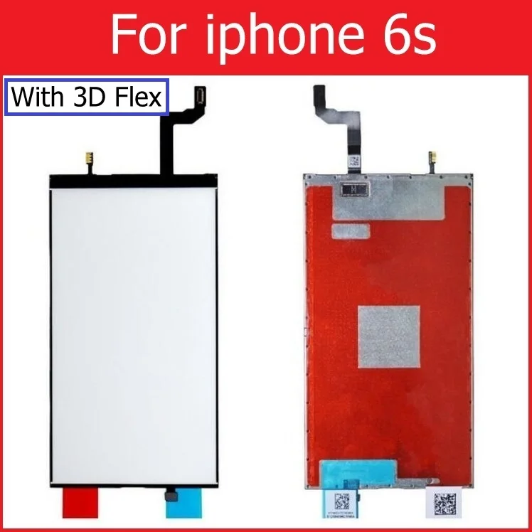 ЖК-дисплей с подсветкой панель для iPhone 6S 7 8 Plus Подсветка ЖК-экрана пленка с 3D сенсорной функцией гибкий кабель Замена - Цвет: For i6s with 3D