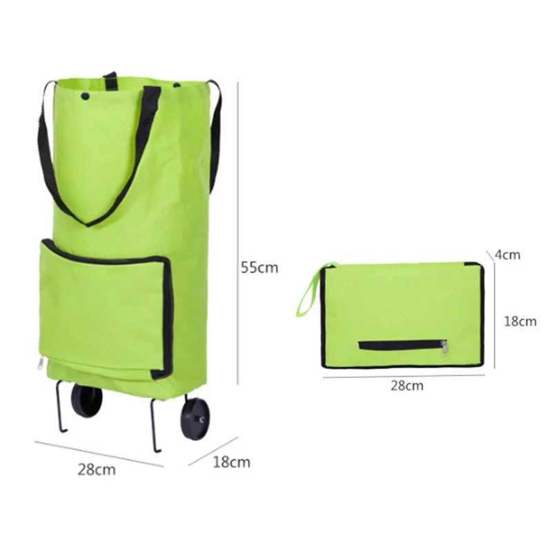 AAG Portable Waterproof Oxford Fabric Trolley Grocery Shopping Bag Fashion luxury folding shopping cart car luggage cart tug bag
