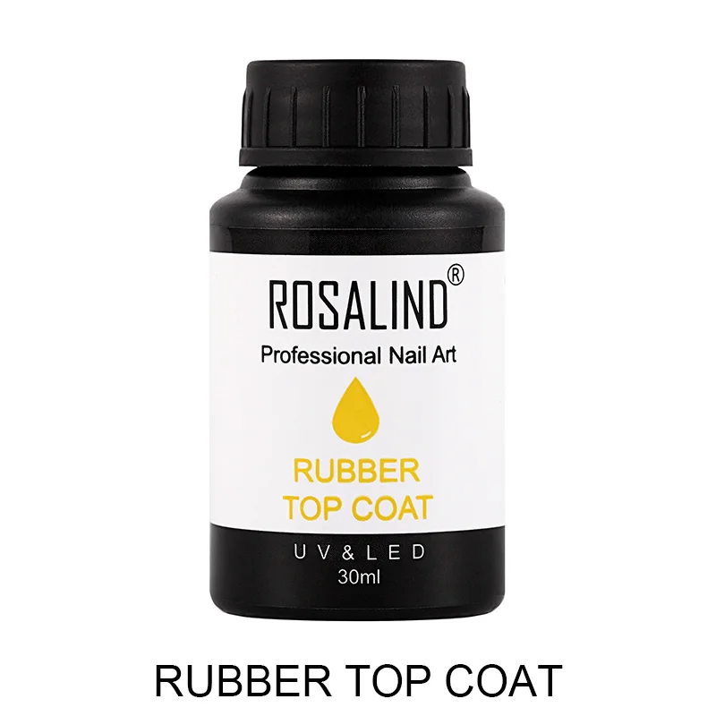 ROSALIND 30ML Rubber Base Top Coat Nail Gel Lacquer UV LED Glitter Lacquer Polish Manicure Primer for Nail Art Gel Nail Polish - Цвет: RE05RTOP