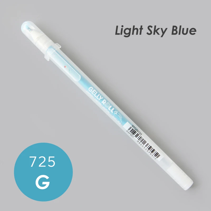 G Light Sky Blue SAKURA 0,6 мм блестящая цветная гелевая ручка гелли рулон stardust ручка выделители ручка для скрапбукинга Сделай Сам стационарная - Цвет: G Light Sky Blue