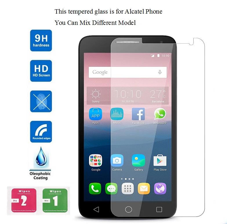 Закаленное защитное стекло премиум класса для Alcatel OT/IDOL 3/5S GO PLAY U3 U5 CAMEO X FIERCE XL 10