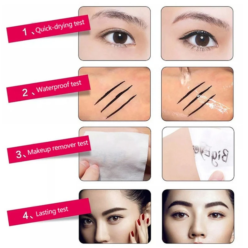 Перо внешний вид Водостойкий карандаш для глаз Быстросохнущий не размазывает