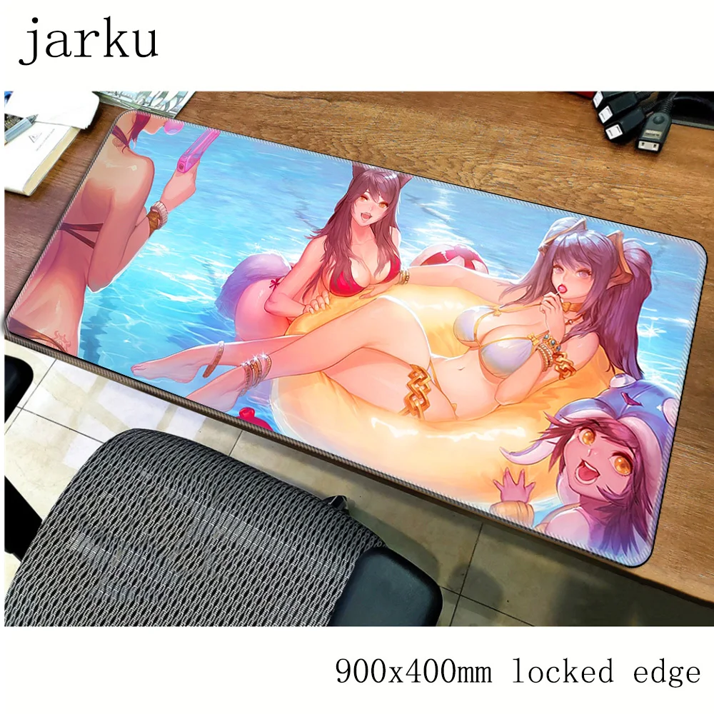 Ahri mouse pad gamer 900x400mm notbook mat large gaming mousepad Popular PC desk padmouse | Компьютеры и офис