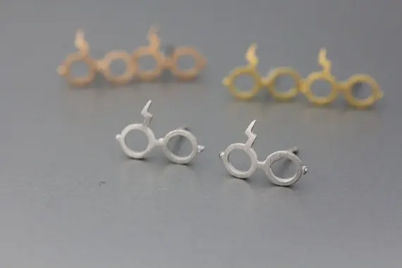 Fashion lightning earrings wholesale cute glasses stud personality magic tiny for women | Украшения и аксессуары