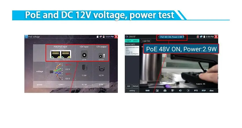 IPC8600 плюс 7 дюймовый тестер системы скрытого Видеонаблюдения Монитор H.265 4 к ip-камера тестер поддержка 5MP AHD 8MP TVI CVI 1080P HD SDI CVBS TDR кабель tracer