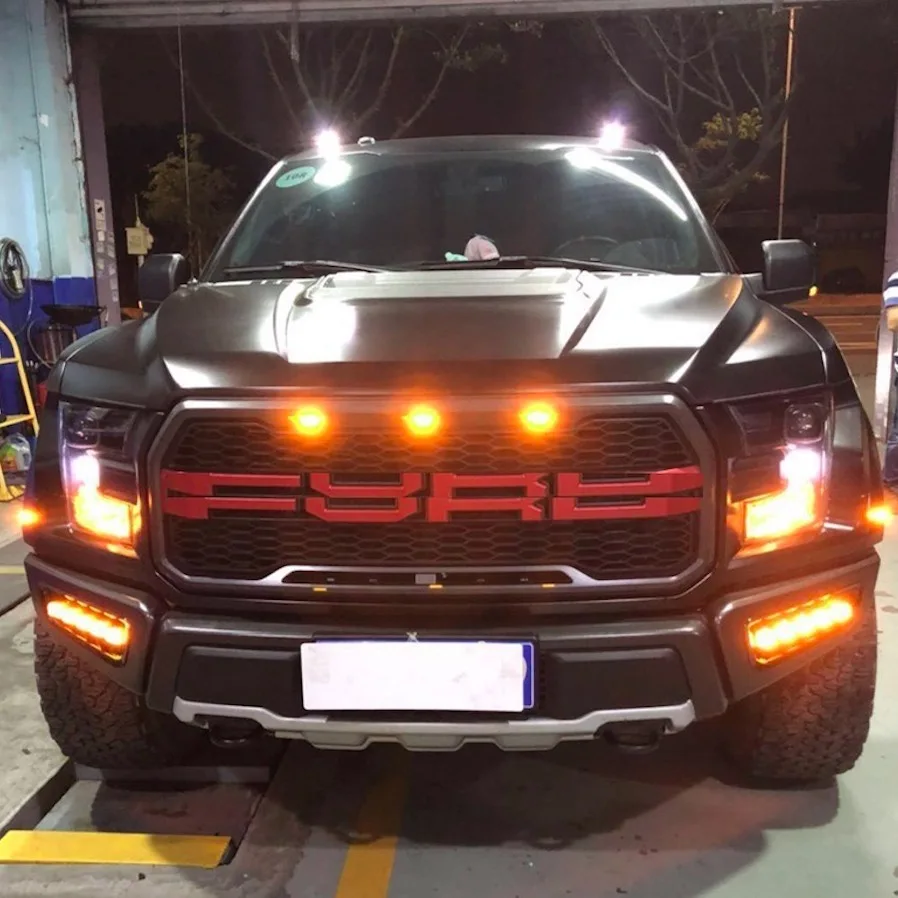 

Kalaite автомобильный DRL Светодиодный дневной ходовой светильник для Ford F150 2015 2016 2017 двухцветный Дневной светильник для вождения авто Стайлинг ...