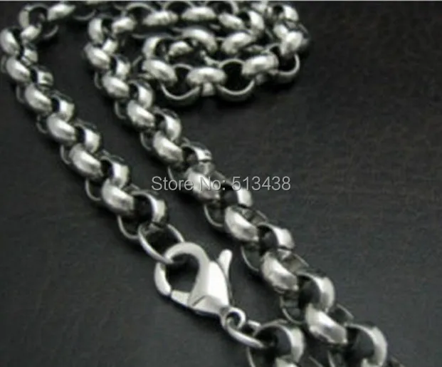 5pcs/Lot 3mm-10mm More Shiny Round Rolo Chain Necklace Stainless Steel Wholesale Jewelry | Украшения и аксессуары
