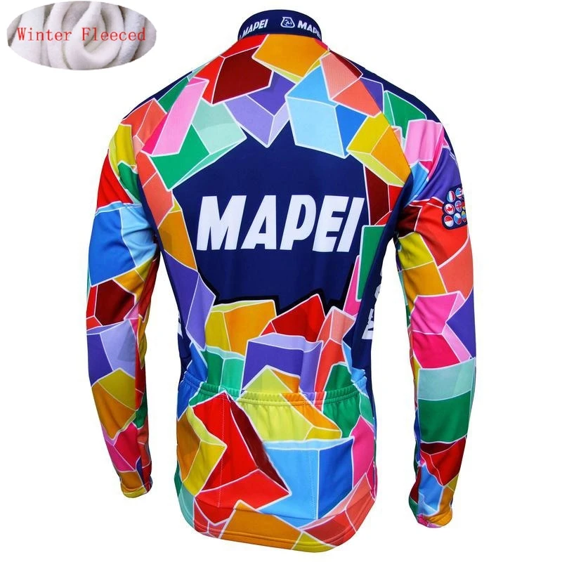 Мужской теплый комплект одежды из флиса MAPEI трикотажная куртка для велоспорта
