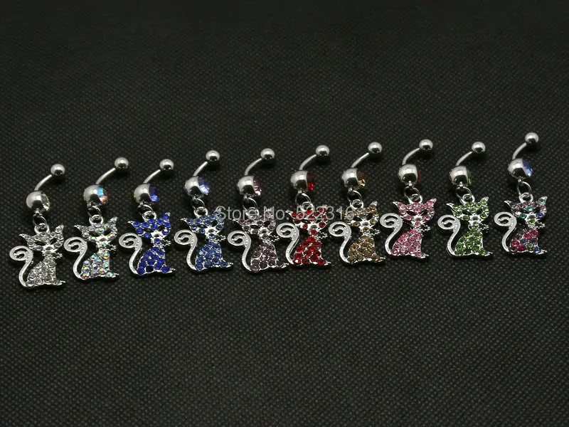 Кольцо для пирсинга живота из хирургической стали 10 шт.|navel bars|body piercing jewelrypiercing