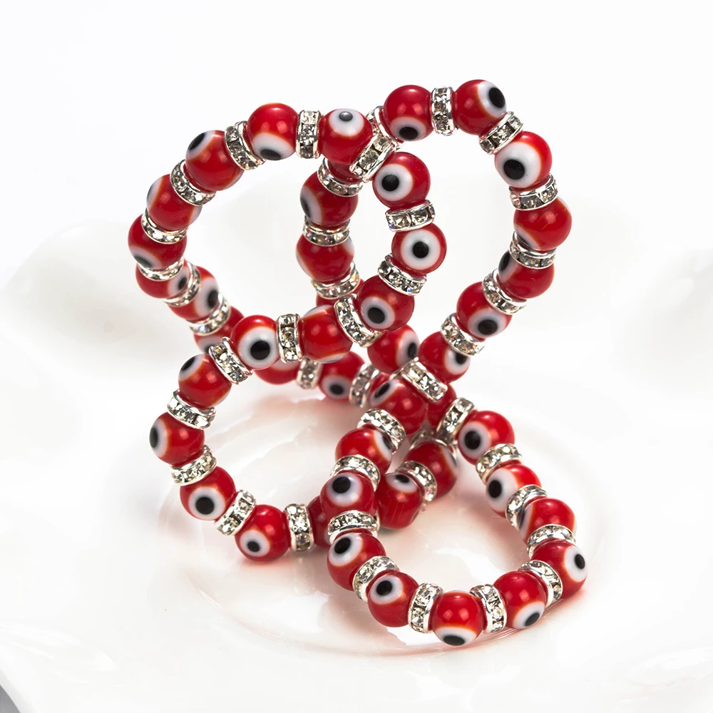 MEIBEADS модный простой сглаза религиозный глаз Шарм красные бусы счастливый браслет лучший матч турецкий браслет для женщин EY176
