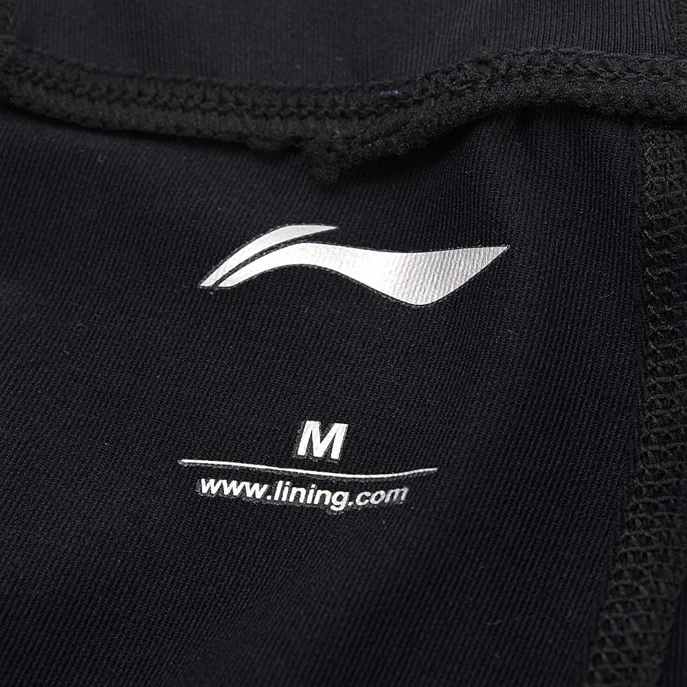 Li-Ning, мужские профессиональные колготки, дышащие, светоотражающие, 78% нейлон, 22% спандекс, подкладка, спортивные штаны, обтягивающие брюки, AULN035 MKY382