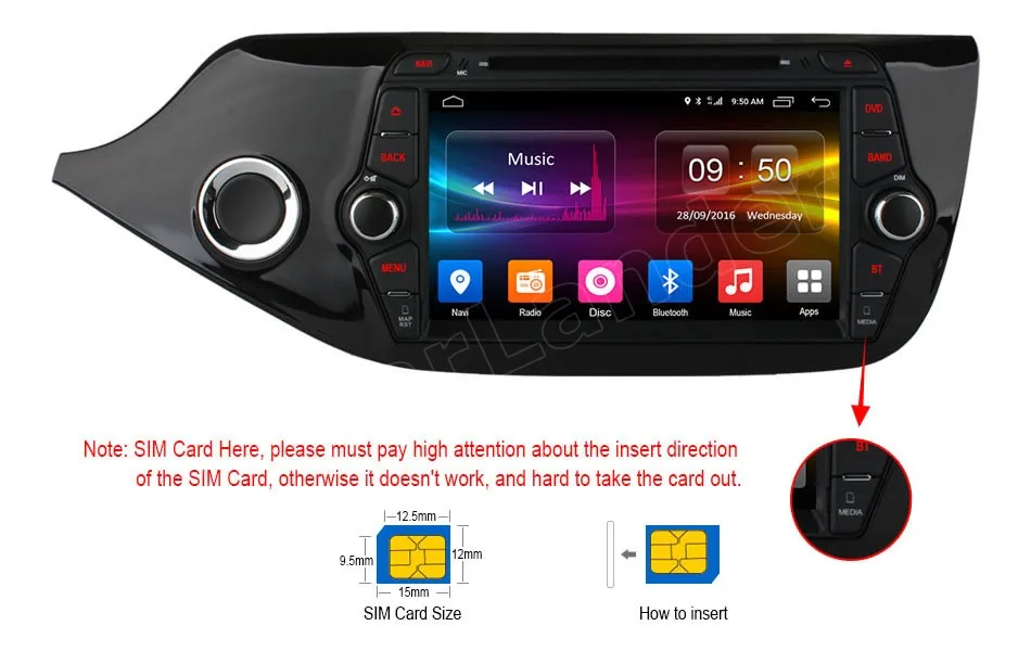 Android 6 0 четырехъядерный автомобильный DVD GPS для Kia CEED 2013 2015 Авторадио Центральная