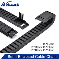 cable chain semi enclosed 1520 30 40 50mm wire transmission carrier plastic drag towline for 3d printer cnc engraving machine