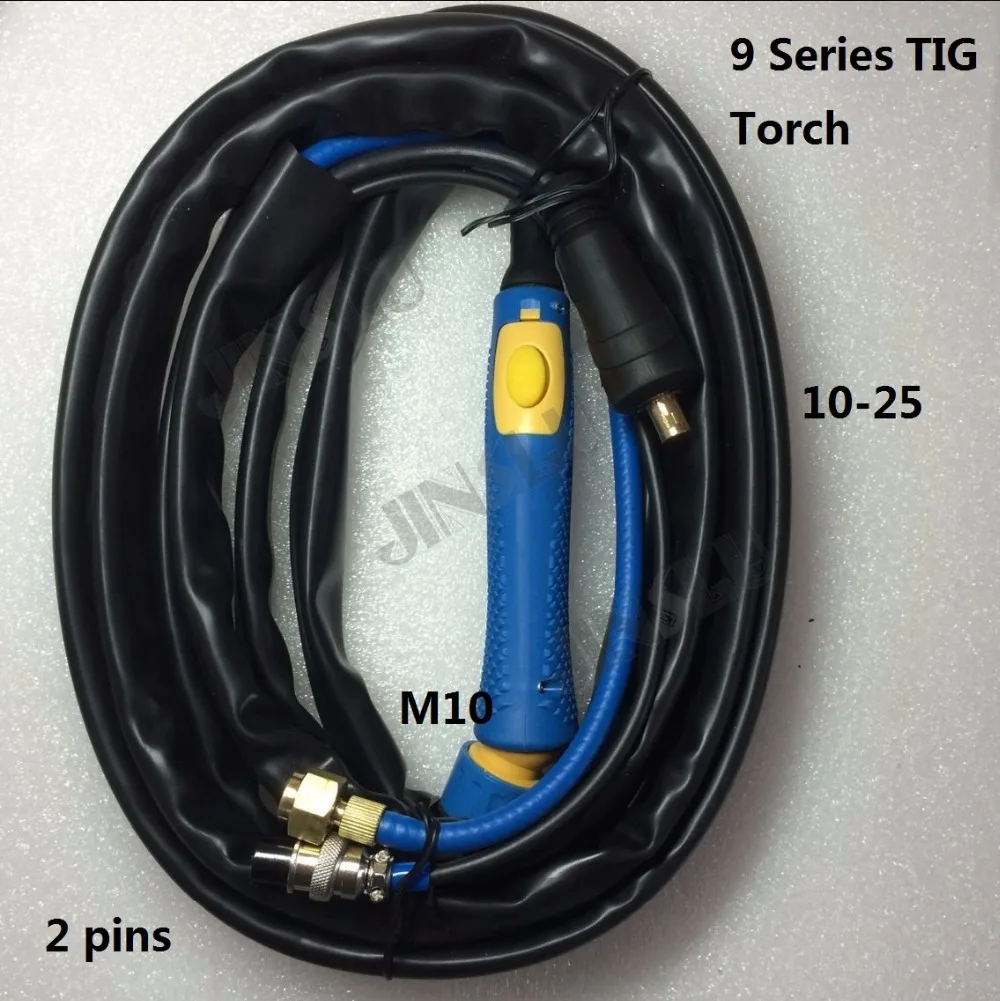 WP 9 TIG сварофонарь полный пакет Dinse 10 25 2 контакта 4 метра 12 футов с воздушным