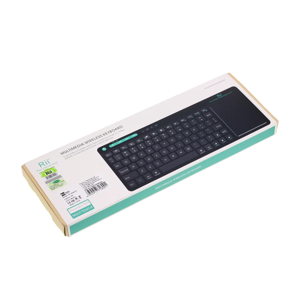

Rii K18 USB Computer Keyboard 2.4GHz Mini Wireless Keyboard with Multi-Function TouchPad for PC/Laptop