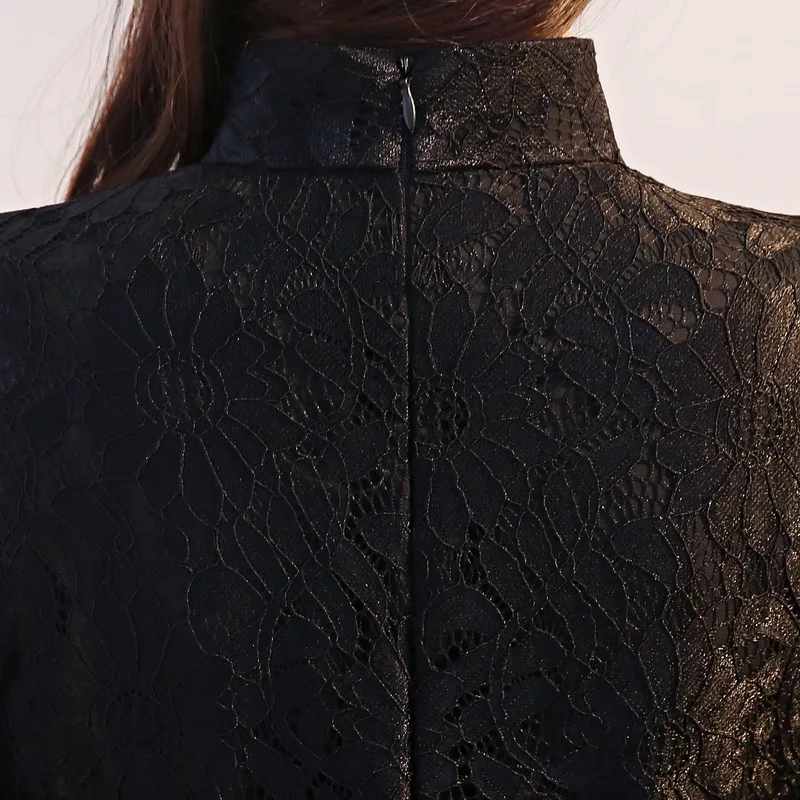 Sexy Lace Vietnam Aodai Three Quarter Sleeve improved cheongsam Long Vintage Mandarin Collar Qipao Plus Size M-4XL | Тематическая