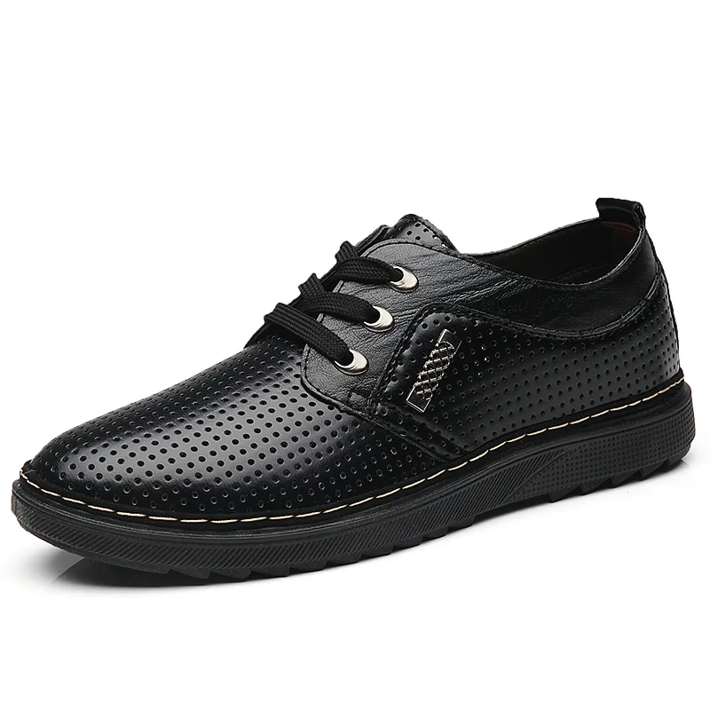 Hollow Black Shoes VESONAL/брендовая зимняя новая теплая короткая плюшевая Высококачественная обувь из искусственной кожи; деловые мужские кроссовки для взрослых; удобная мужская обувь - Цвет: Hollow Black Shoes