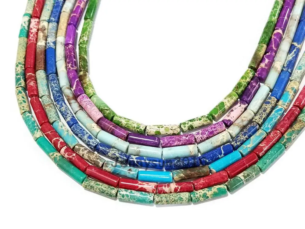 Натуральный морской осадок Ja sper камни камень круглые бусы в виде трубок 15