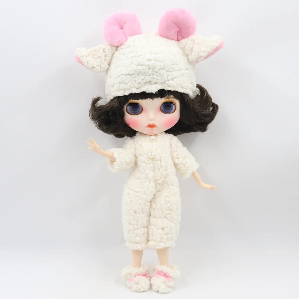 Одежда для 1/6 Blyth кукла милая мягкая овечка костюм с шляпой обувь девочка подарок