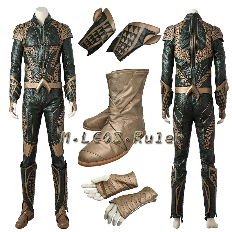 Популярные Aquaman Orin Justice League Косплей костюмы Делюкс наряд Одежда для пальто для Хэллоуина Топ вечерние куртки