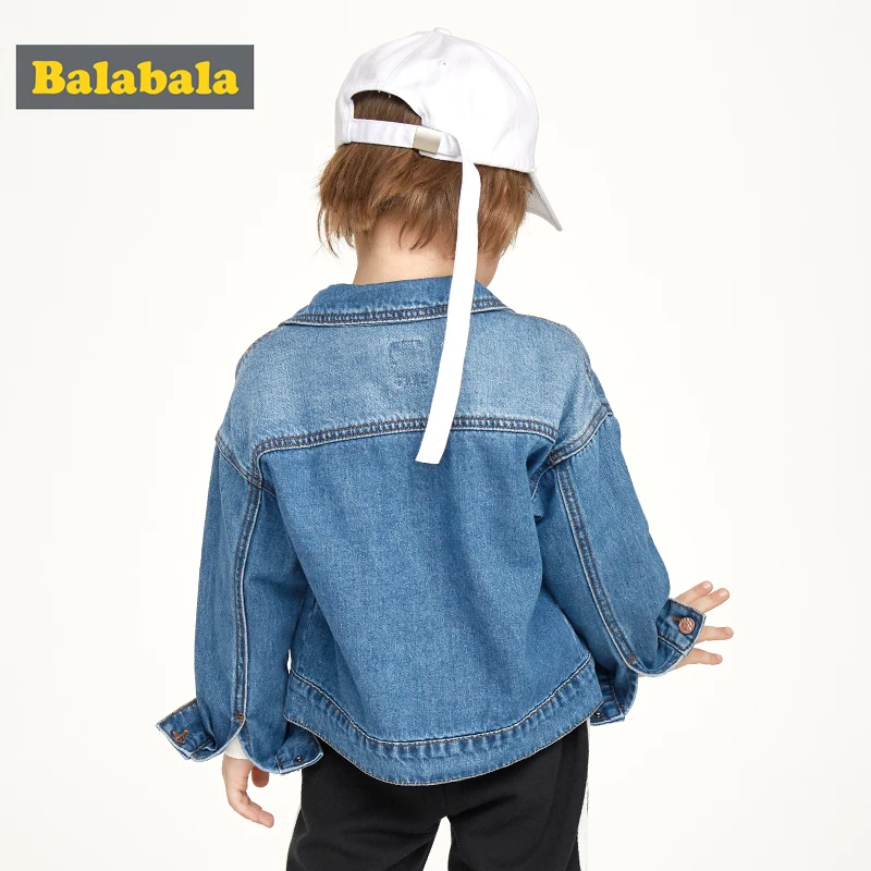 Balabala/2019 г. Большая куртка кардиган для мальчиков пальто детская джинсовая одежда