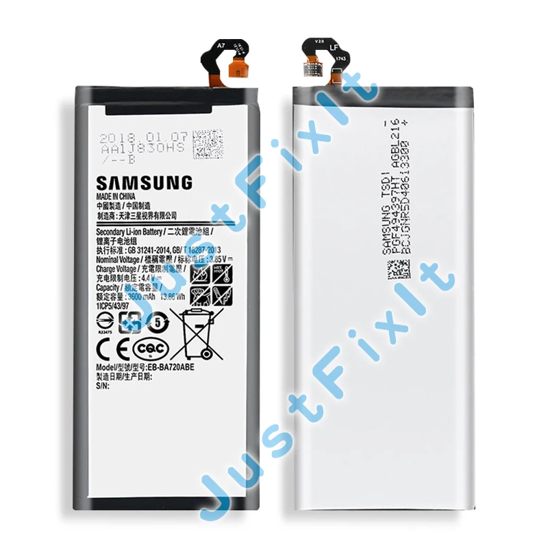 EB BA720ABE оригинальный сменный аккумулятор для Galaxy A7 2017 версия SM A720 настоящий