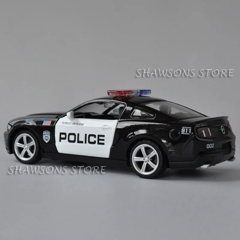 1:32 литая модель автомобиля игрушки Mustang GT полицейский патруль пикап со звуком и