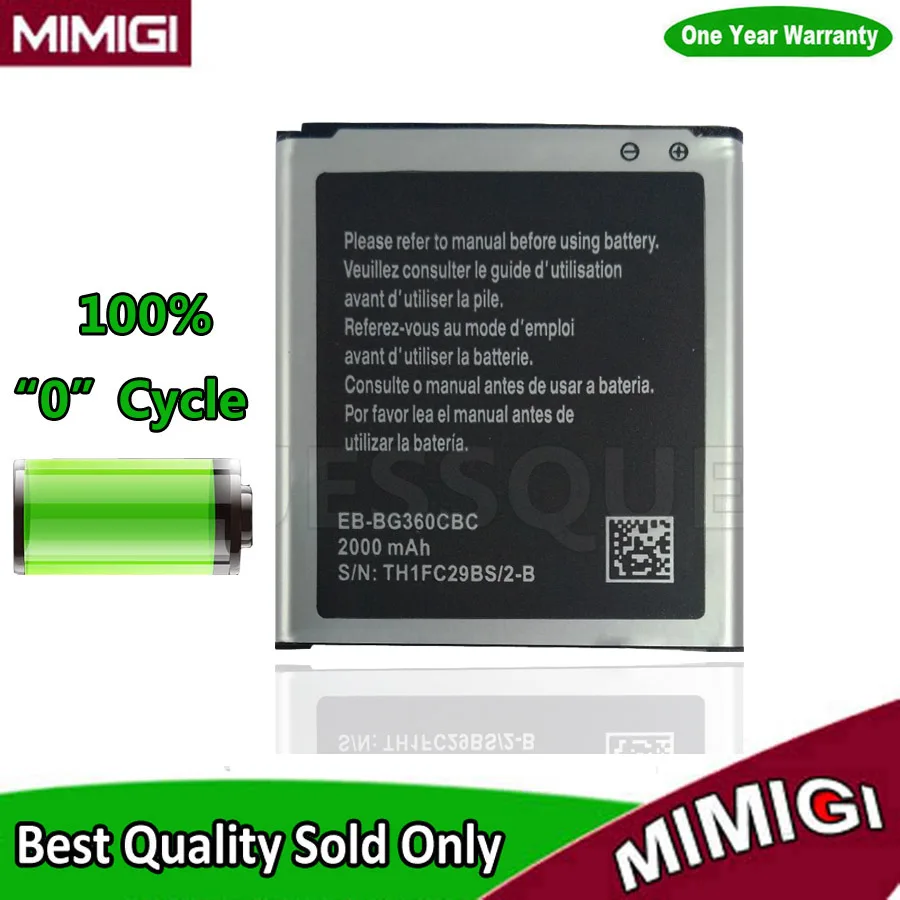 Jessque 2000мАч Батарея для Galaxy Core Prime G360 g3608 G3606 g3609 J2 Win 2 Duos ТВ Samsung sm g360bt аккумулятор +