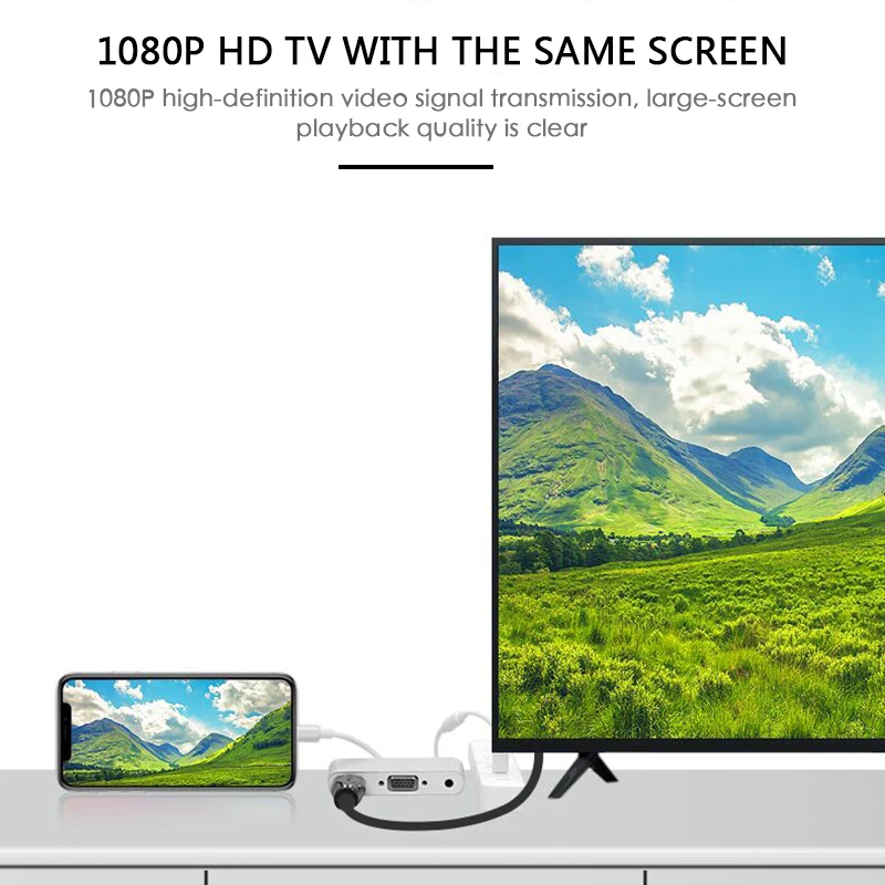 3 в 1 USB аудио адаптер USB к HDMI VGA+ видео конвертер Цифровой AV адаптер для iPhone Xmax 8 7 plus 6S iPad Air