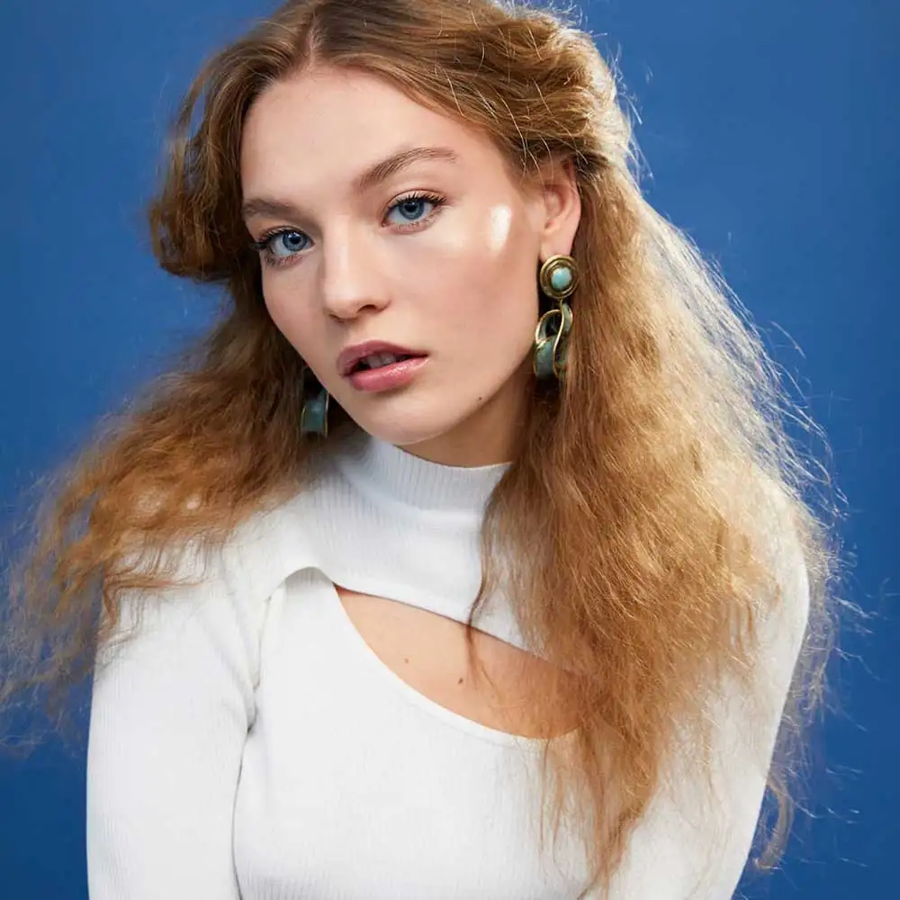 AENSOA, винтажные, Boho, синие, металлические, в стиле панк, массивные серьги, новинка, ZA, макси, геометрические, неправильные серьги для женщин, ювелирное изделие