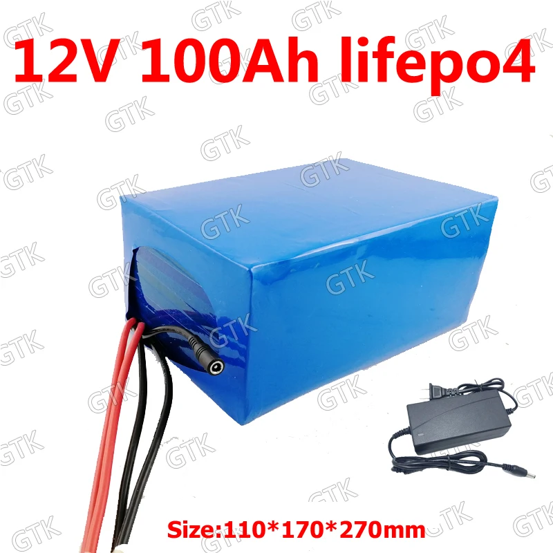 Аккумулятор LiFepo4 12V 100Ah для кемпинга автомобиля морской солнечной системы лодки