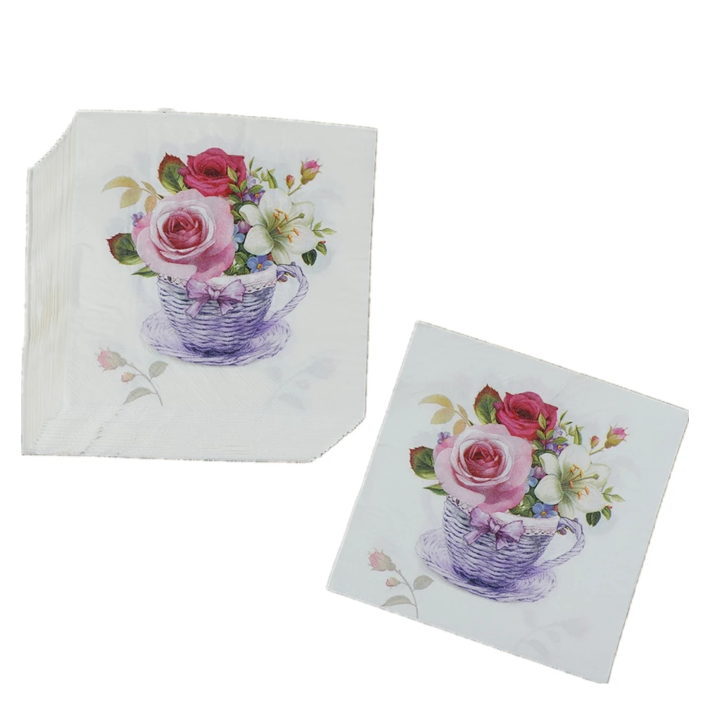20 шт. бумажные салфетки с изображением роз | Дом и сад
