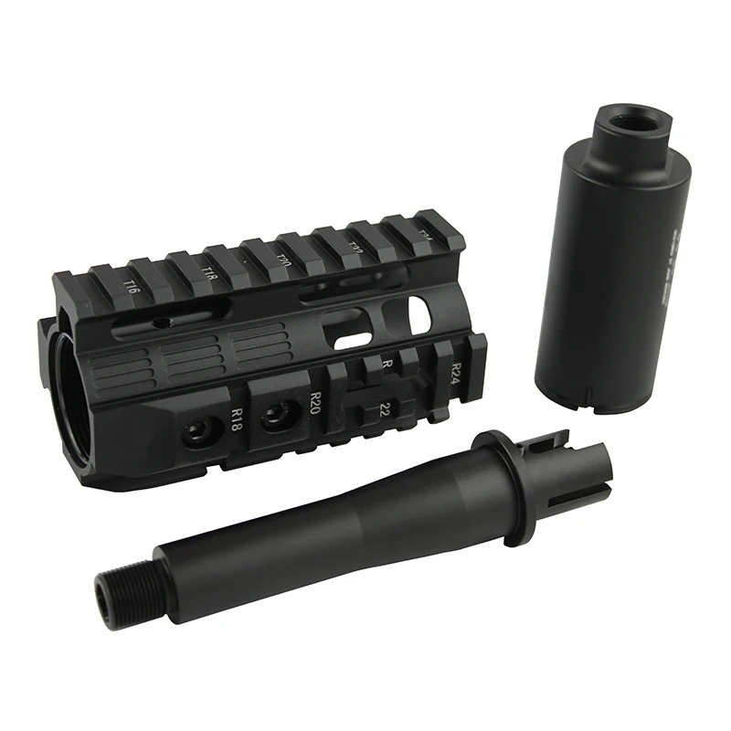 Тактическая ультра короткая CQB 4,0 дюймовая система поручней(BK/DE) для страйкбола AEG M4/M16 - Цвет: BK Combination suit