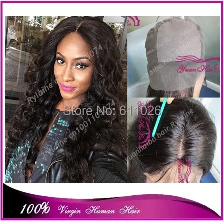 Grade Top 7A quality 1b# virgin malaysian hair deep wave full lace wig free shipping |