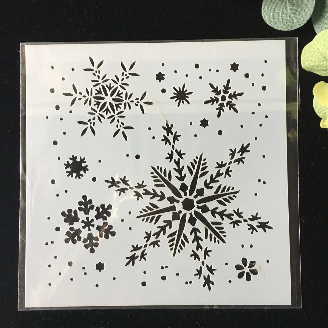 

New 15cm 5.9" Snowflake DIY Layering Stencils Wall Painting Scrapbook Coloring Embossing Album Decorative Paper Card Template