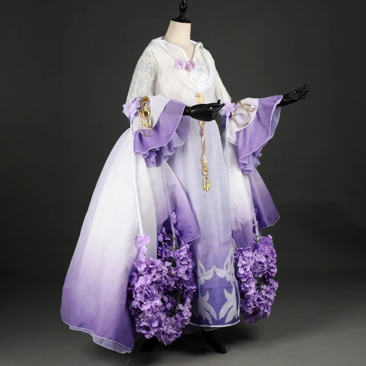 Розовый фиолетовый BaiCai Косплей Аниме Лолита костюм Hanfu компьютерная игра косплей Hanfu для Цзянь Ван III Цзянь ся Цин Юань III