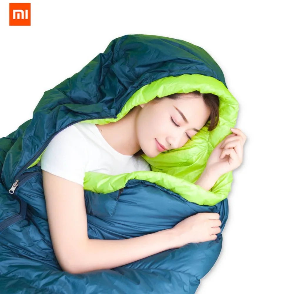 Спальный мешок xiaomi mijia zaofeng, ультра-светильник, 300 г, 90% чистый белый утиный пух, подкладка, очень удобная для переноски с сумкой