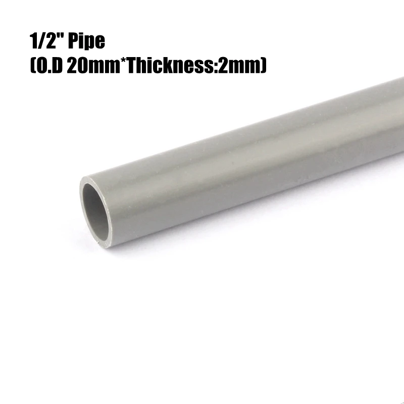 1 шт. 50 см(1" Длина) 1/2" ПВХ труба(O.D 20 мм* 2 мм) домашний сад Оросительная Труба Аквариум ПВХ водопровод три цвета на выбор - Цвет: Серый