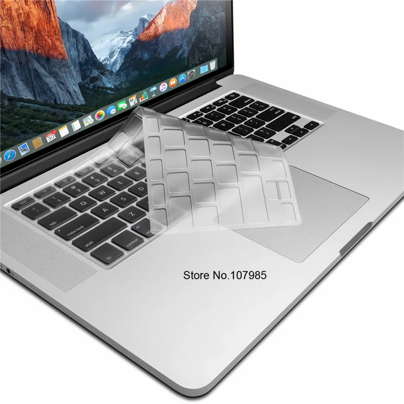Прозрачный защитный чехол для клавиатуры из ТПУ MacBook Pro 13 15 с сенсорной панелью