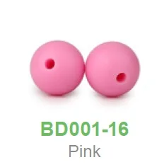 Pink Chenkai 100 шт 9 мм без БФА, силиконовый детский соски-пустышки круглые бусины DIY пустышка Жевательная бижутерия чувствительный Прорезыватель аксессуары для игрушек - Цвет: Pink